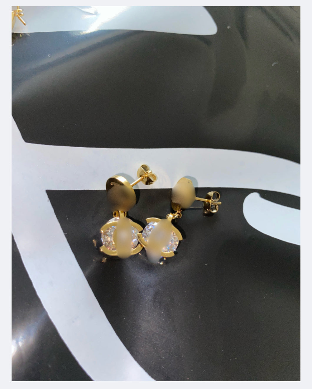 Double Diamond Earrings