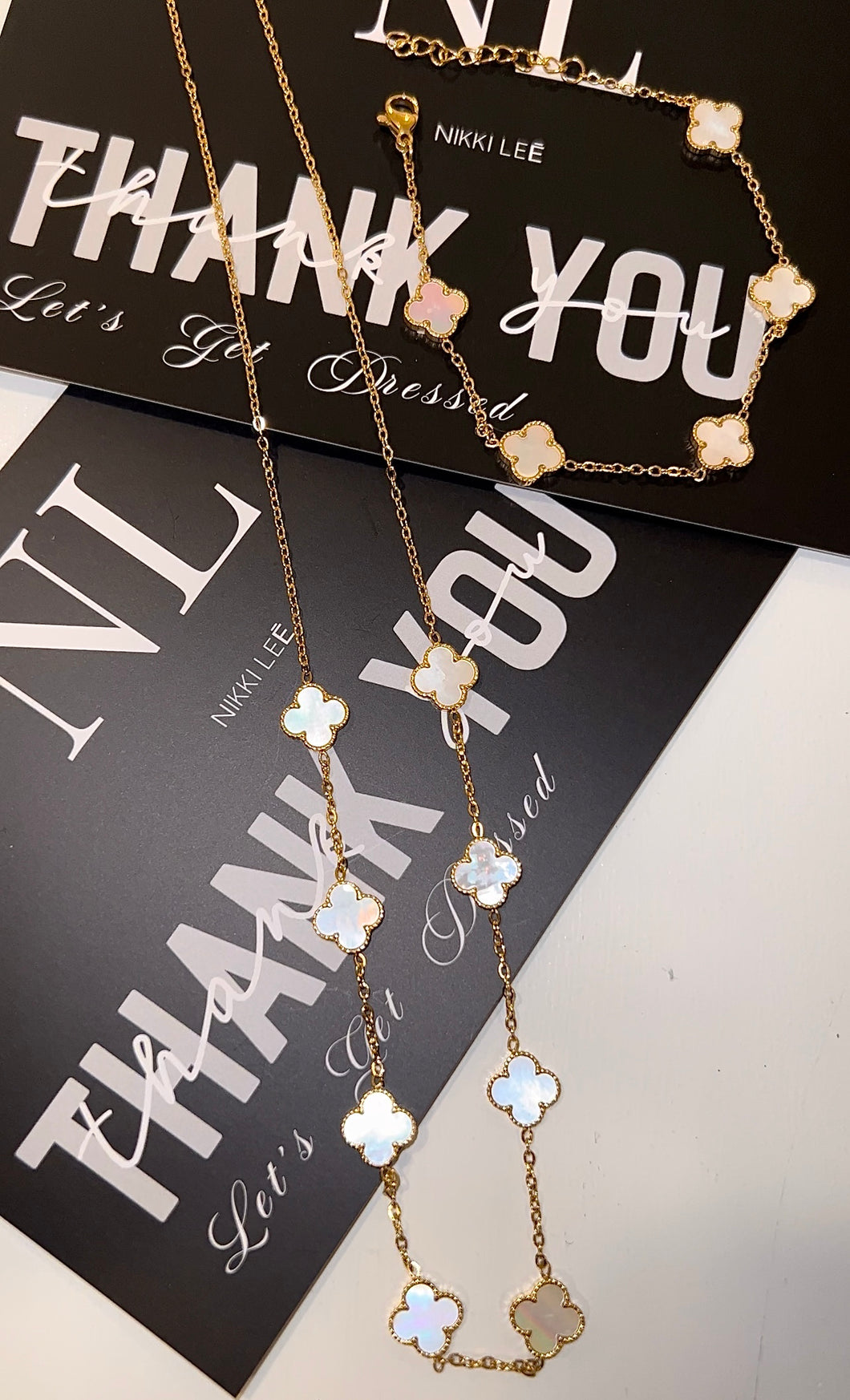 Pearl Lucky Charm Bracelet Set