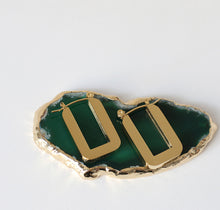 Load image into Gallery viewer, Hollow Square Hoops
