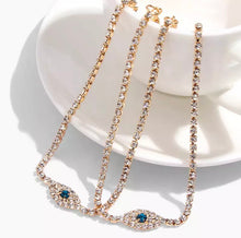 Load image into Gallery viewer, Crystal Eye Anklet Double Set
